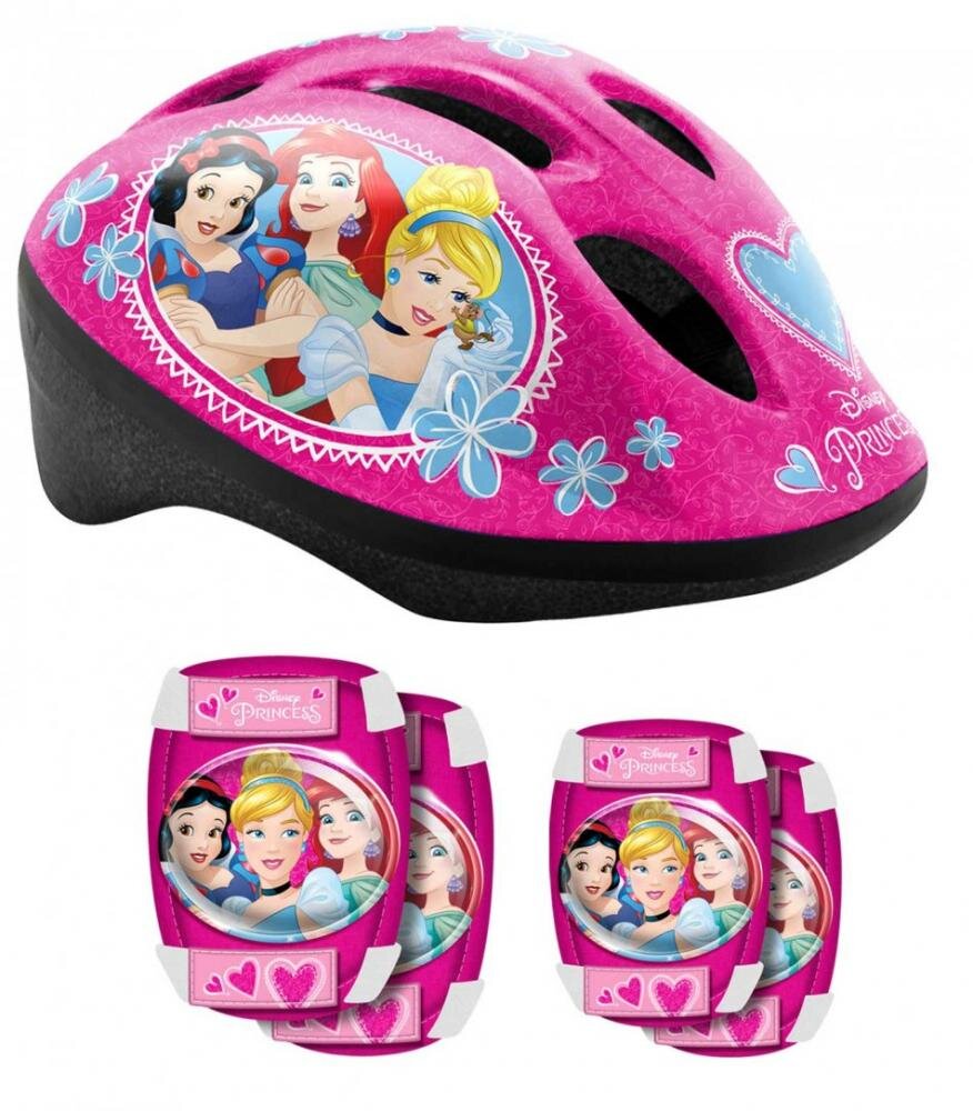 Stamp Set Combo Disney Princess casca reglabila genunchiere si cotiere 3-6 ani