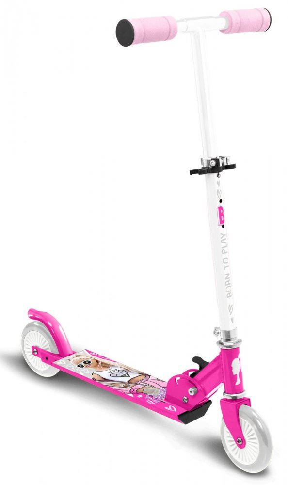 Stamp Trotineta Barbie pliabila ghidon reglabil manere pliabile greutate suportata 50 kg varsta 3 ani+