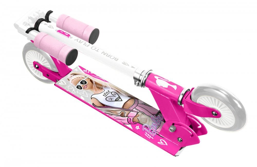 Stamp Trotineta Barbie pliabila ghidon reglabil manere pliabile greutate suportata 50 kg varsta 3 ani+
