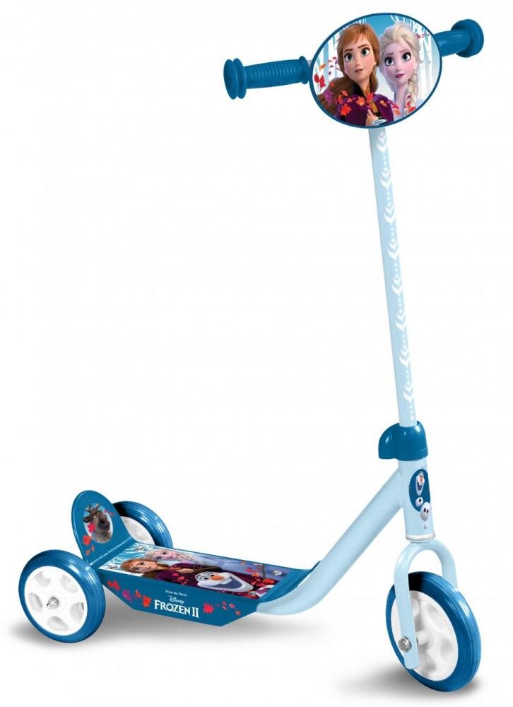 Stamp Trotineta Disney Frozen cu 3 roti cadru din otel placa antiderapanta ghidon reglabil manere ergonomice greutate admisa 20 kg