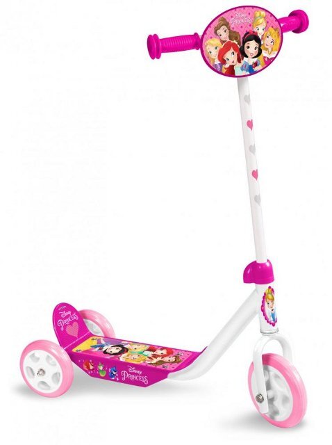 Stamp Trotineta Disney Princess cu 3 roti cadru din otel placa antiderapanta ghidon reglabil manere ergonomice greutate admisa 20 kg