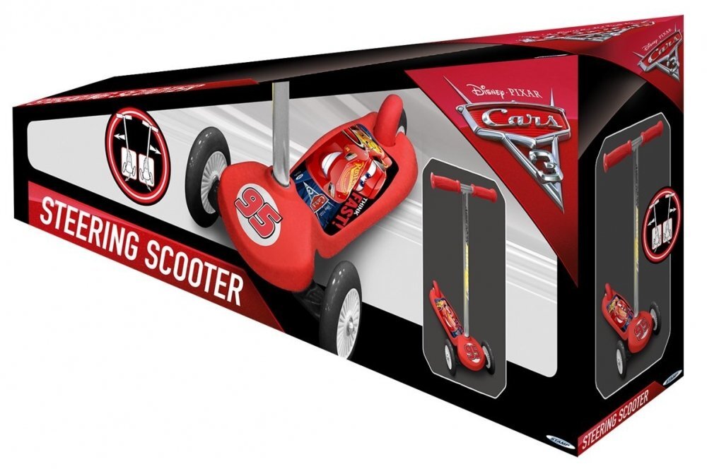Stamp Trotineta intuitiva Disney Cars cu 3 roti platforma antiderapanta greutate admisa 20 kg