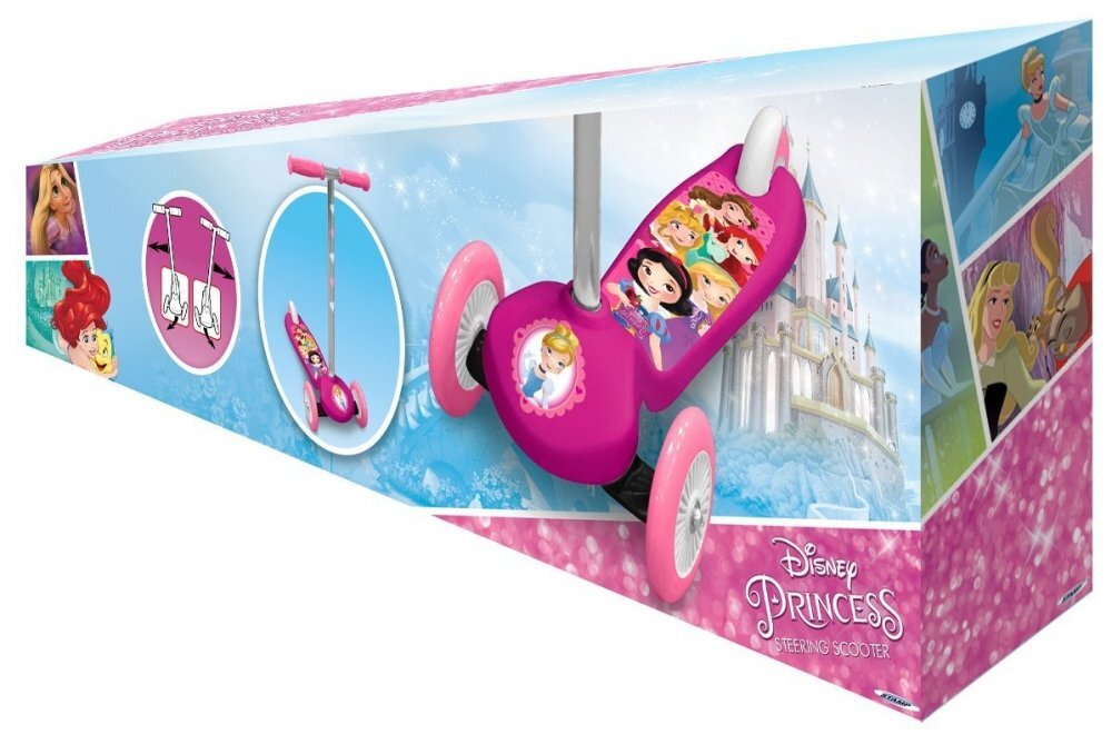 Stamp Trotineta intuitiva Disney Princess cu 3 roti platforma antiderapanta greutate admisa 20 kg