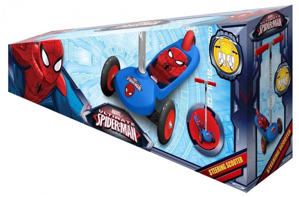 Stamp Trotineta intuitiva Spiderman cu 3 roti platforma antiderapanta greutate admisa 20 kg