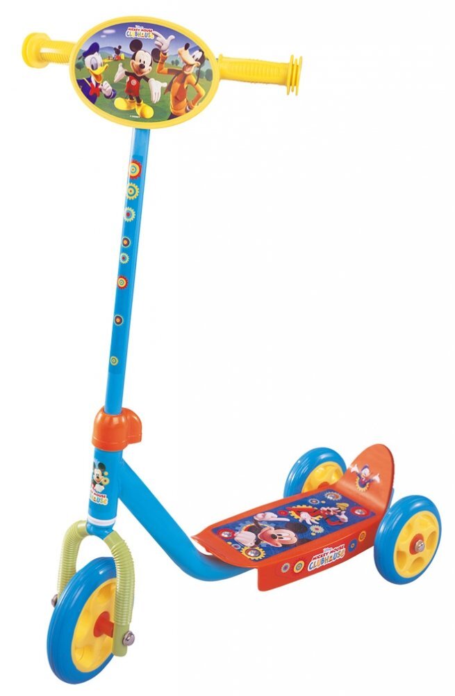 Stamp Trotineta Mickey Mouse cu 3 roti cadru din otel placa antiderapanta ghidon reglabil manere ergonomice greutate admisa 20 kg