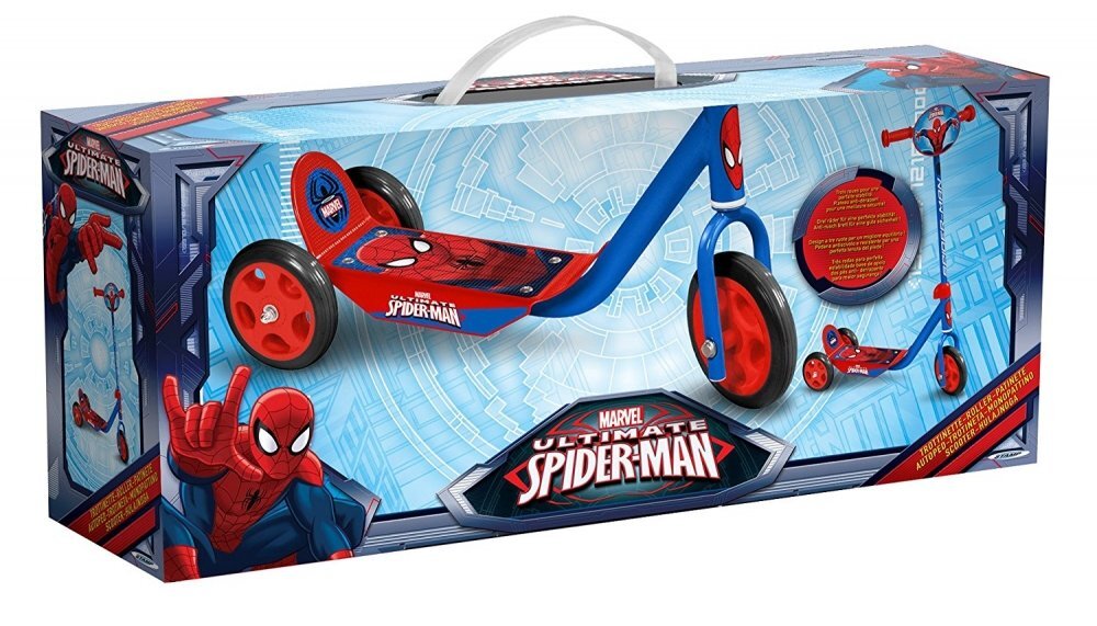 Stamp Trotineta Spiderman ghidon reglabil cadru din otel platforma antiderapanta manere ergonomice greutate suportata 20 kg