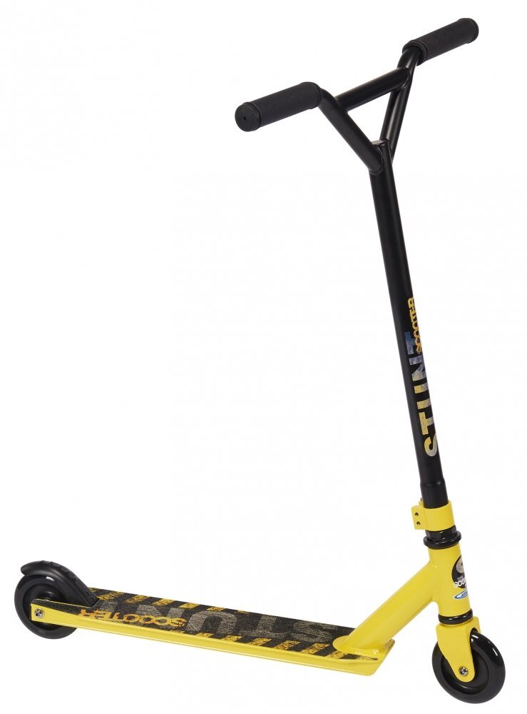 Stamp Trotineta Stunt cu 2 roti ghidon fix platforma din aluminiu greutate suportata 80 kg varsta 3 ani+