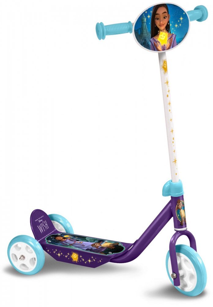 Stamp Trotineta Wish cu 3 roti cadru din otel placa antiderapanta ghidon reglabil manere ergonomice greutate admisa 20 kg