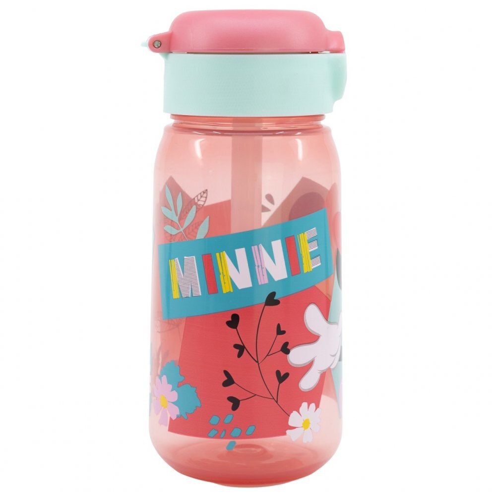 Stor Sticla din plastic cu pai si capac automat 510 ml Minnie Mouse 3 ani+