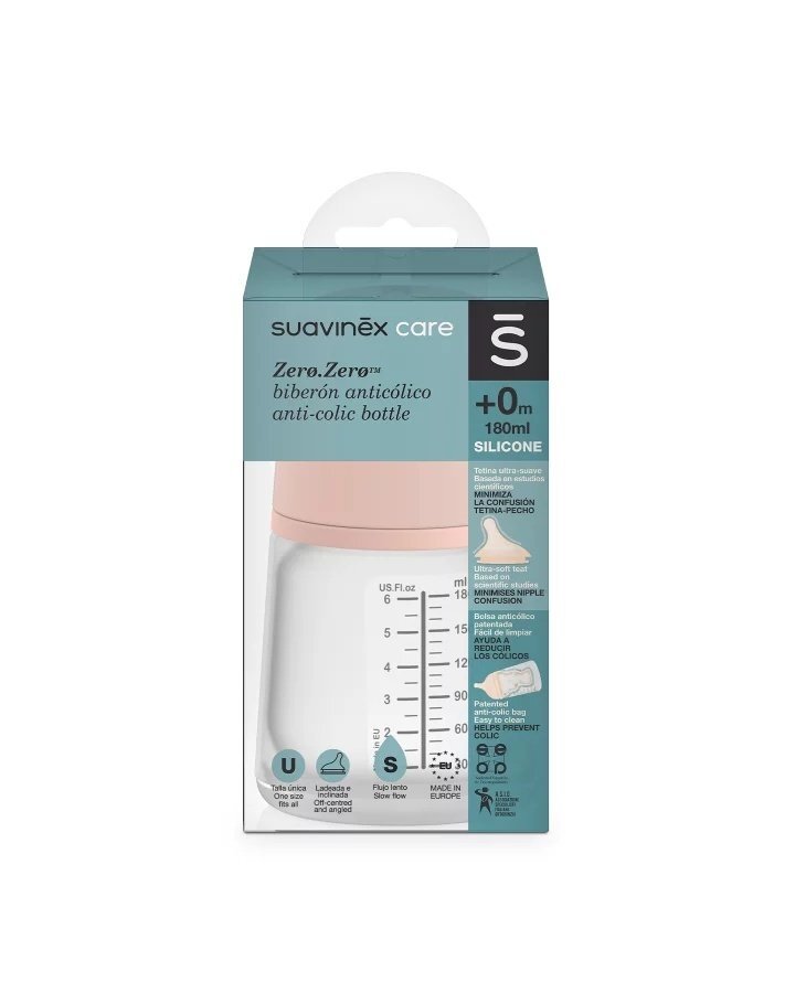 Suavinex Biberon cu debit lent Zero 180 ml