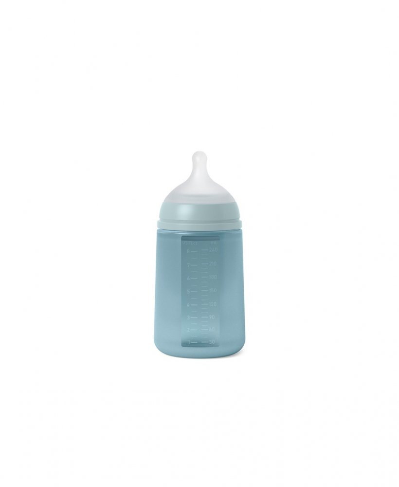 Suavinex Biberon din silicon 240ml Colour Essence SX Pro debit mediu albastru