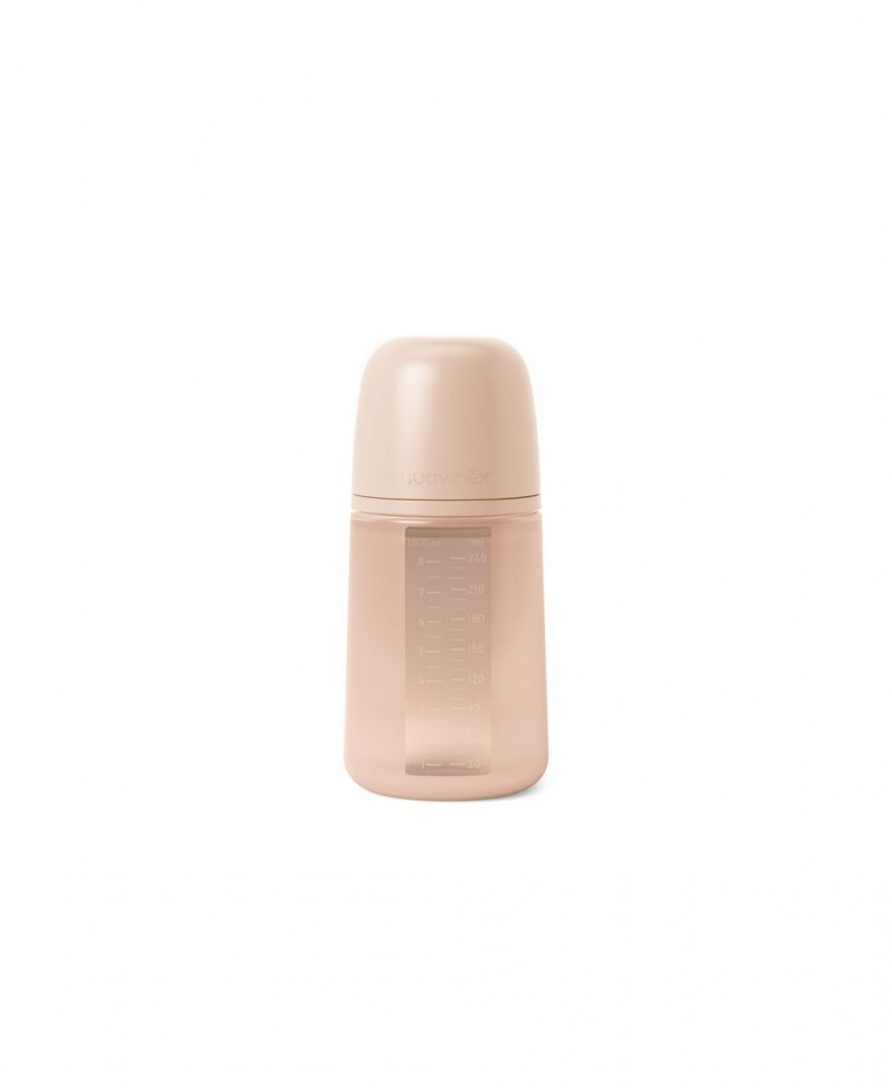 Suavinex Biberon din silicon 240ml Colour Essence SX Pro debit mediu nude