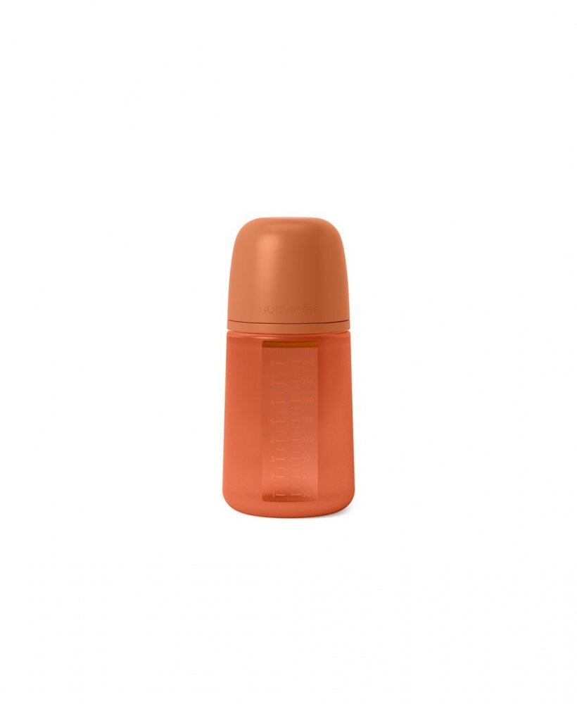 Suavinex Biberon din silicon 240ml Colour Essence SX Pro debit mediu rosu