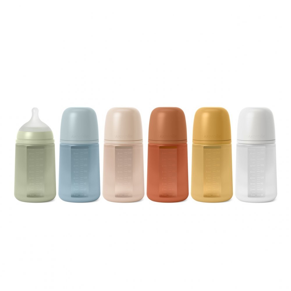 Suavinex Biberon din silicon 240ml Colour Essence SX Pro debit mediu transparent