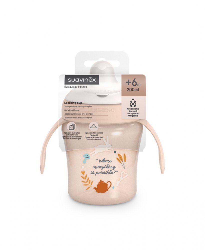 Suavinex Cana de antrenament Wonder roz 200 ml