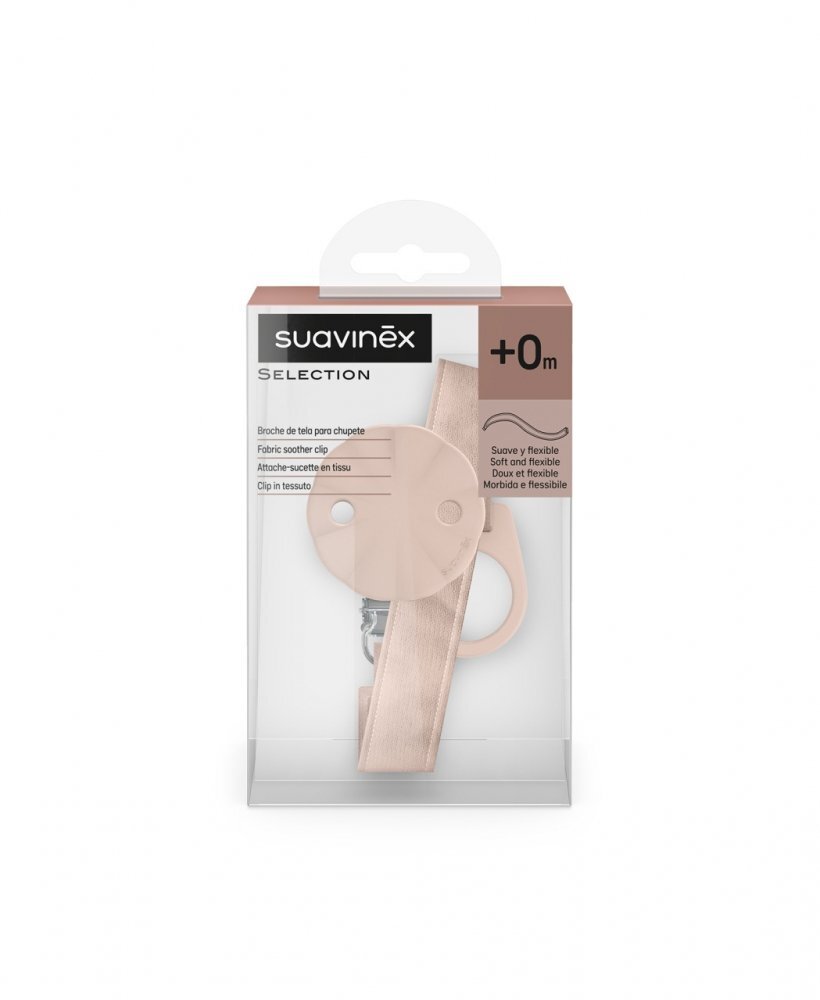 Suavinex Lantisor clips pentru suzeta Wonderland roz