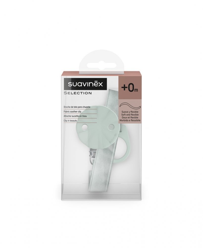 Suavinex Lantisor clips pentru suzeta Wonderland verde