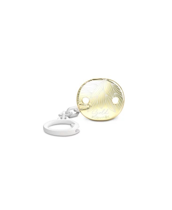 Suavinex Lantisor pentru suzeta gri gold premium