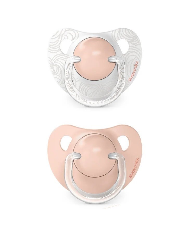 Suavinex Set 2 suzete anatomice din silicon 0-6 luni Dreams piersica