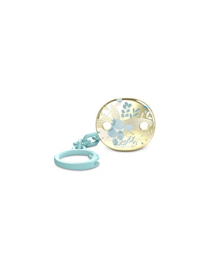 Suavinex Set biberon 270 ml cu suzeta 0-6m si lantisor albastru-gold premium
