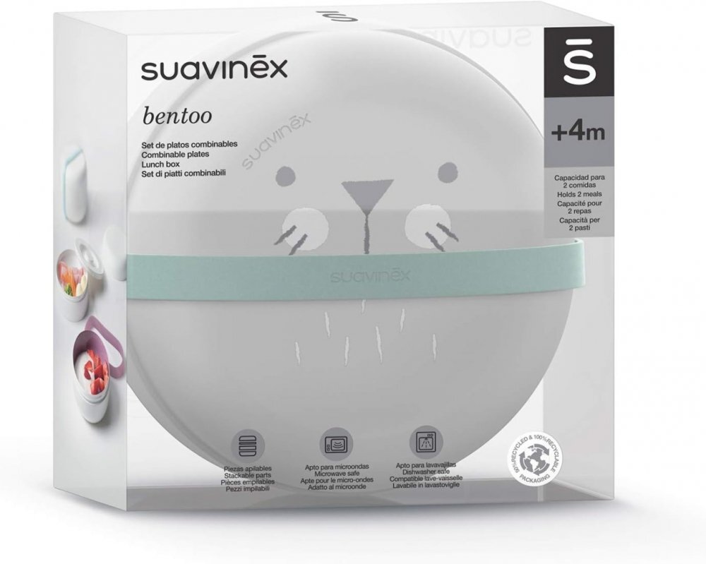 Suavinex Set boluri pentru pranz Hygge +4 luni gri