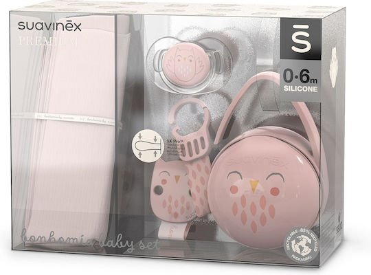 Suavinex Set cadou Bonhomia 4 piese roz