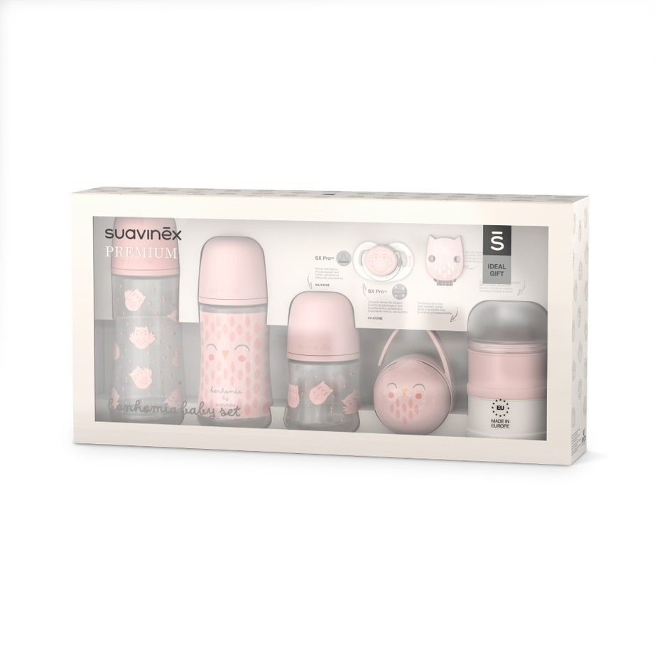 Suavinex Set cadou Bonhomia 7 piese roz