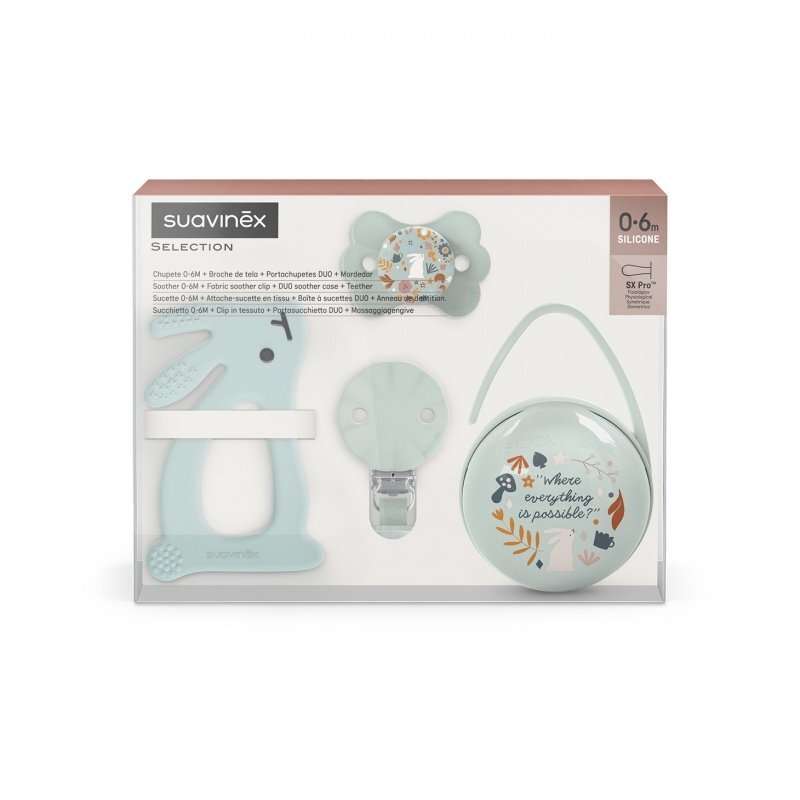 Suavinex Set cadou pentru bebelusi Wonderland albastru