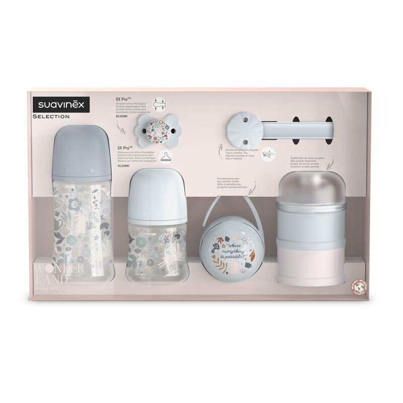 Suavinex Set cadou Wonderland 6 piese albastru