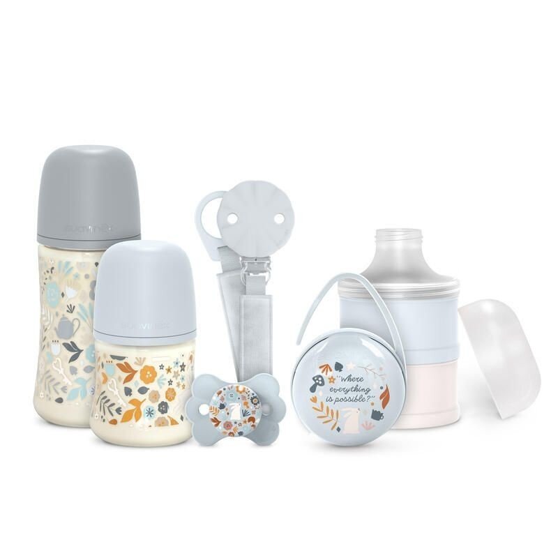 Suavinex Set cadou Wonderland 6 piese albastru