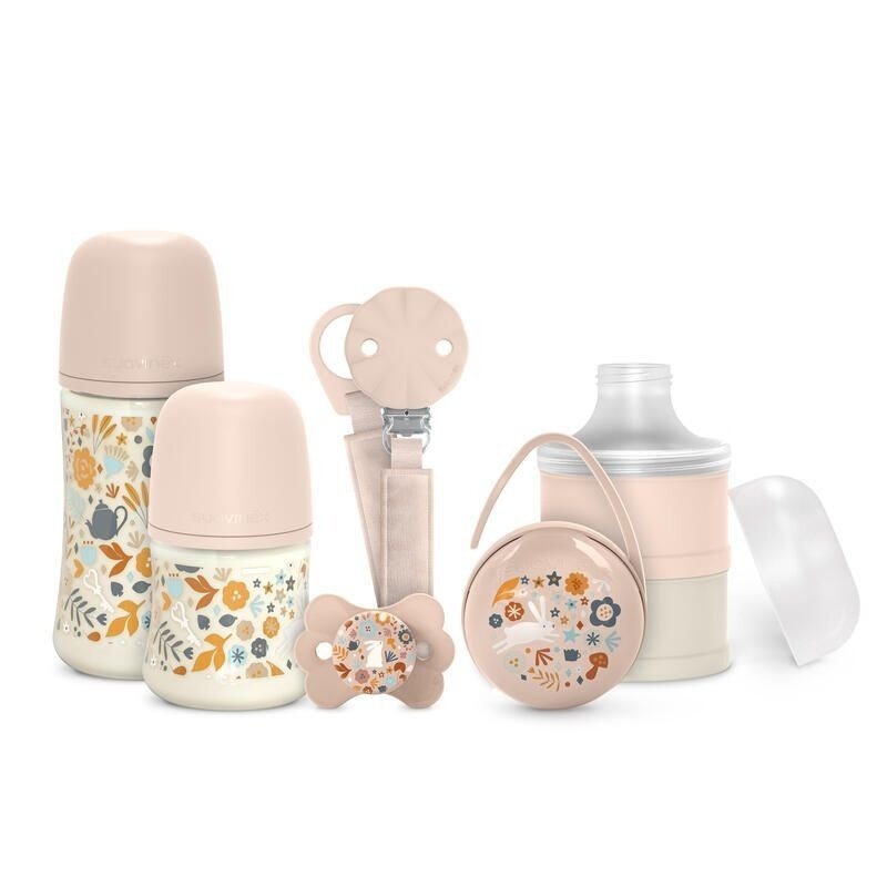 Suavinex Set cadou Wonderland 6 piese roz