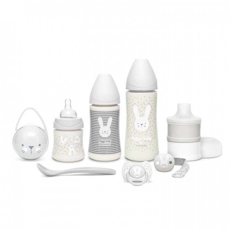 Suavinex Set hranire nou nascut Hygge Welcome baby gri