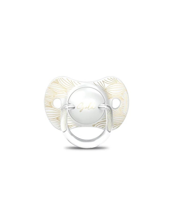 Suavinex Suzeta fiziologica SX Pro din silicon 0-6 luni bej Gold Premium