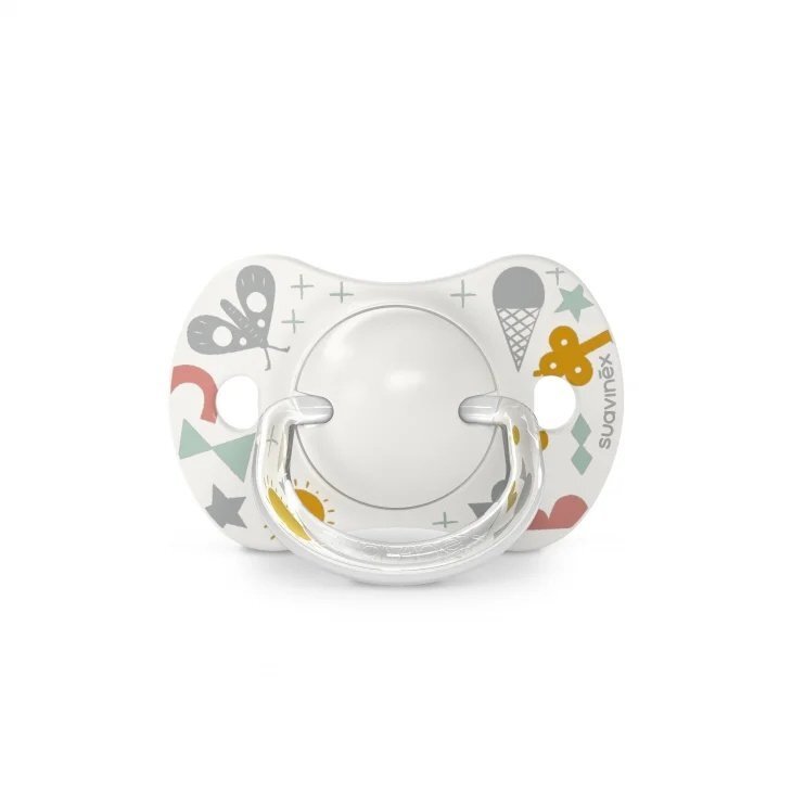 Suavinex Suzeta fiziologica SX Pro din silicon 2 buc 0-6 luni A Walk in the Park gri