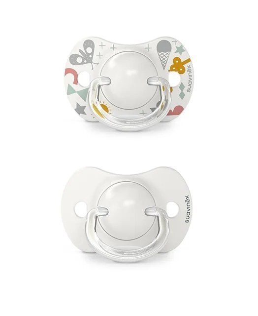 Suavinex Suzeta fiziologica SX Pro din silicon 2 buc 0-6 luni A Walk in the Park gri