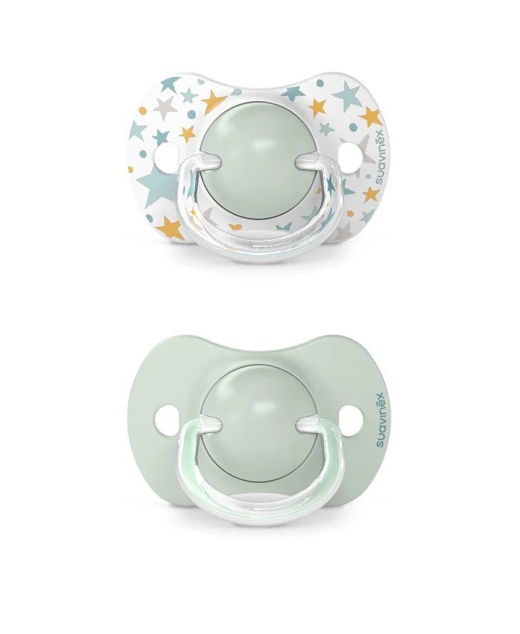 Suavinex Suzeta fiziologica SX Pro din silicon 2 buc 6-18 luni Dreams verde