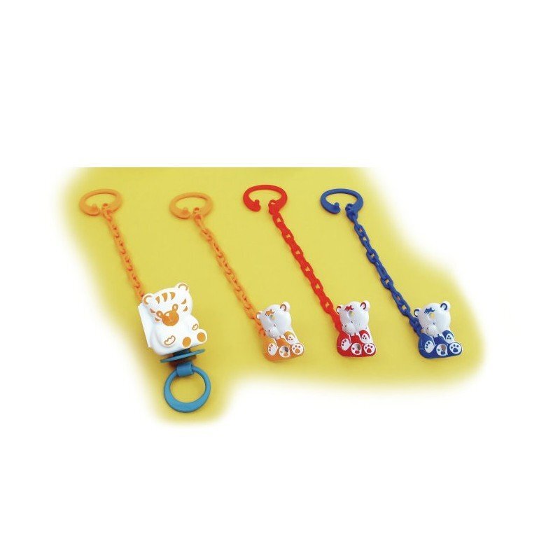 SUNNY BABY Breloc pentru suzeta Bear rosu