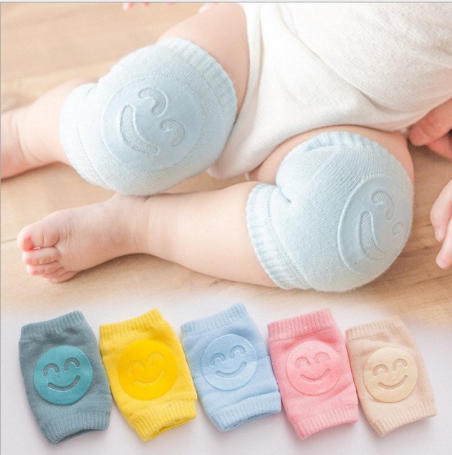 SuperBaby Genunchiere cu silicon pentru bebe Smile 0-12 luni Bleu