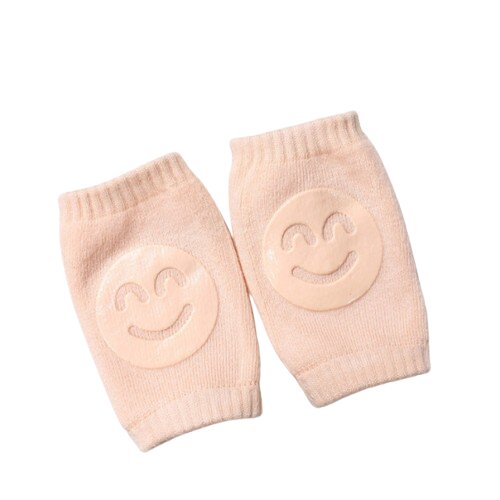 SuperBaby Genunchiere cu silicon pentru bebe Smile 0-12 luni Roz banan