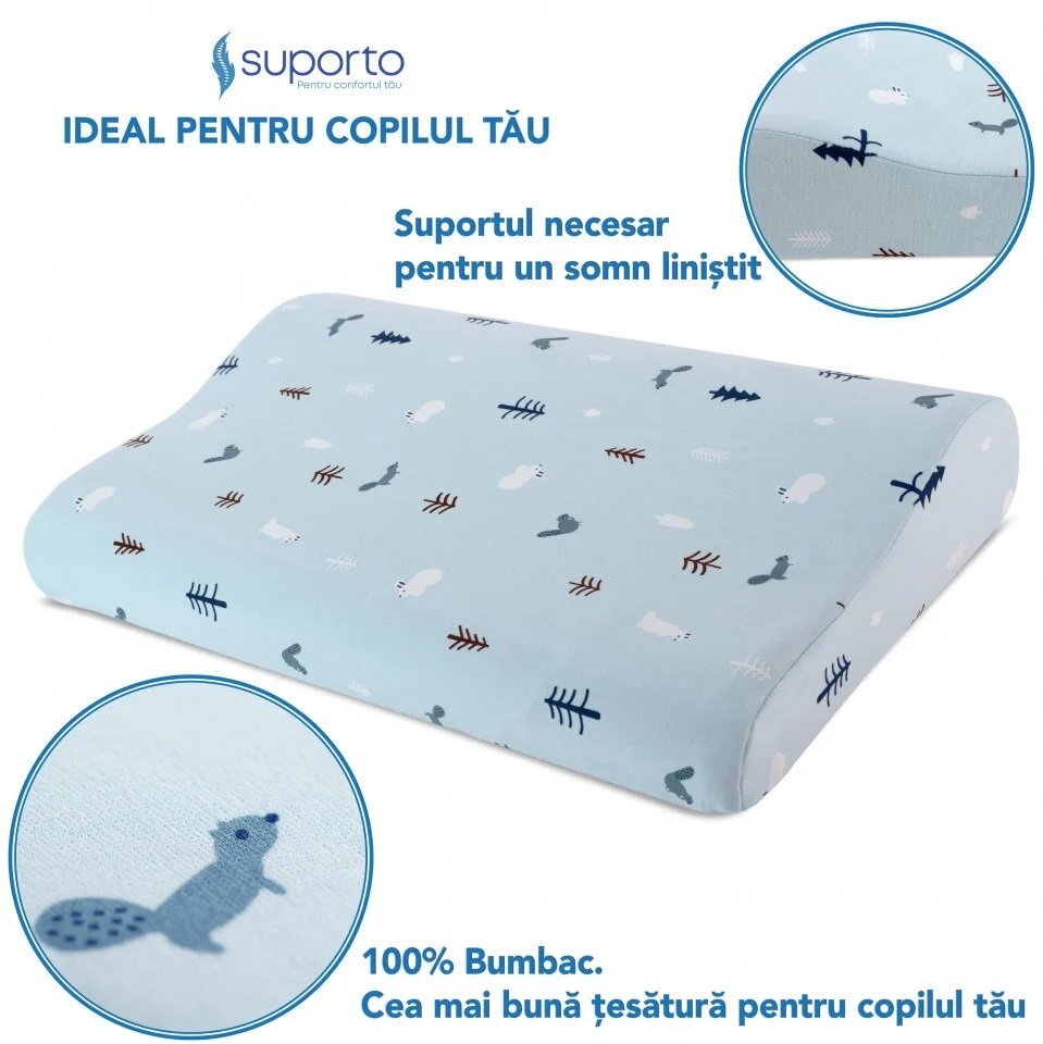 Suporto Fata de perna din bumbac pentru copii 2 ani+ Albastru