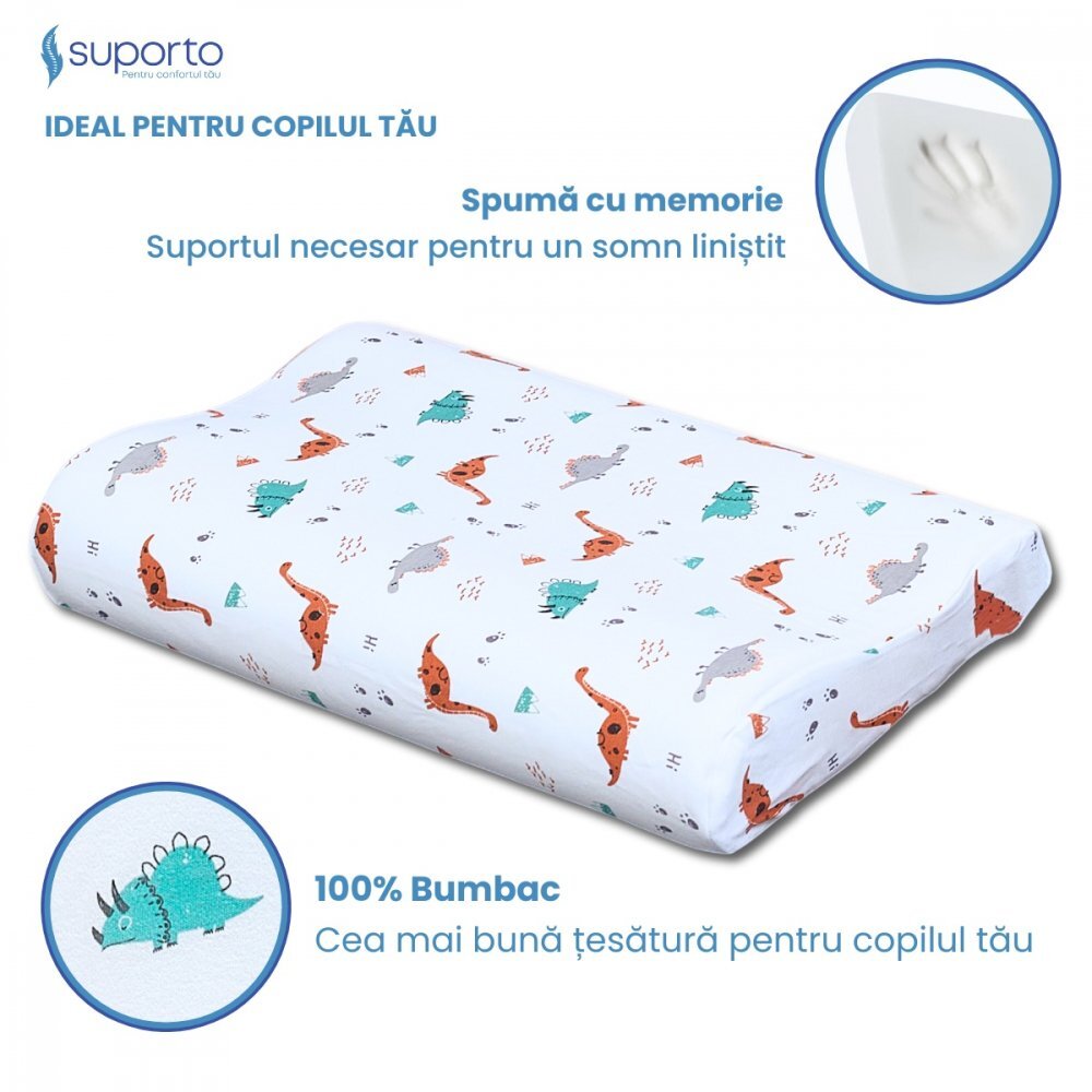 Suporto Fata de perna din bumbac pentru copii 2 ani+ Dinozauri