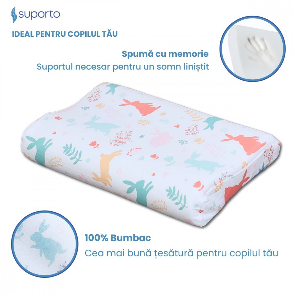 Suporto Fata de perna din bumbac pentru copii 2 ani+ Iepurasi