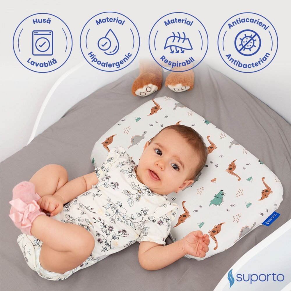 Suporto Fata de perna pentru perna ortopedica Baby 8-24 luni model cu dinozauri