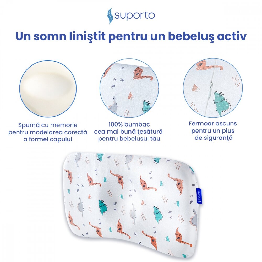 Suporto Fata de perna pentru perna ortopedica Baby 8-24 luni model cu dinozauri