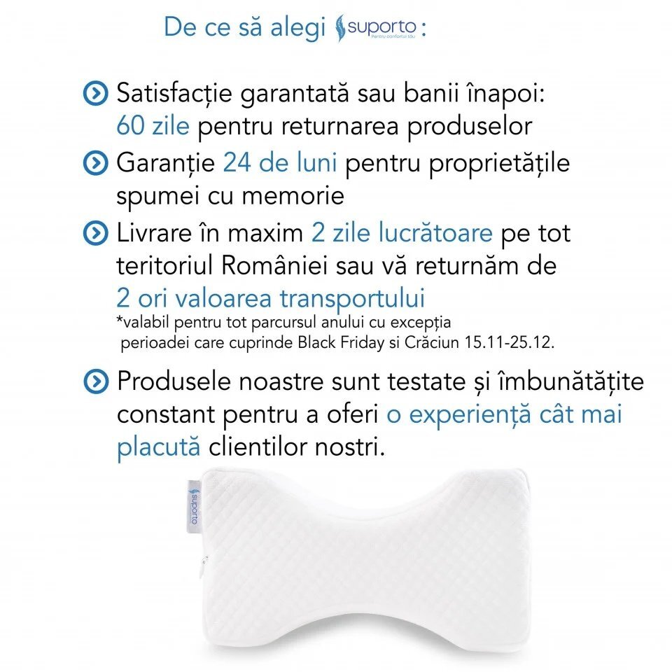 Suporto Husa de schimb pentru perna de genunchi Classic lavabila alba