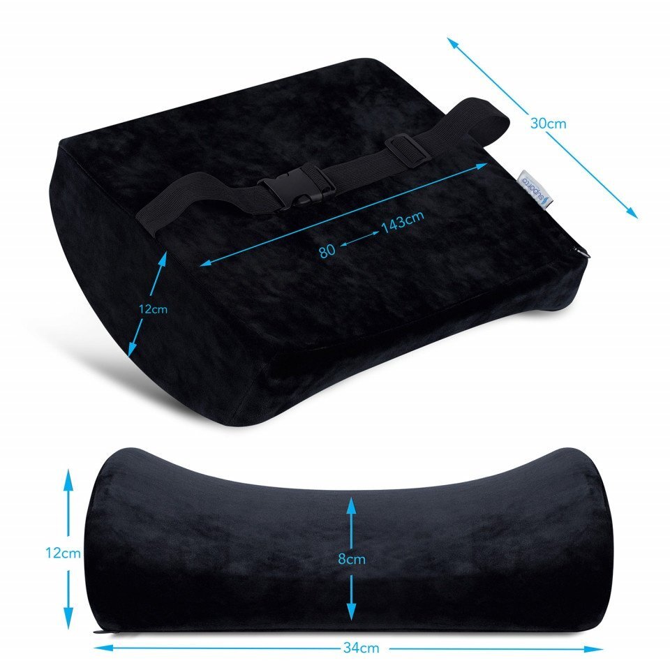 Suporto Husa pentru perna ortopedica lombara Classic negru