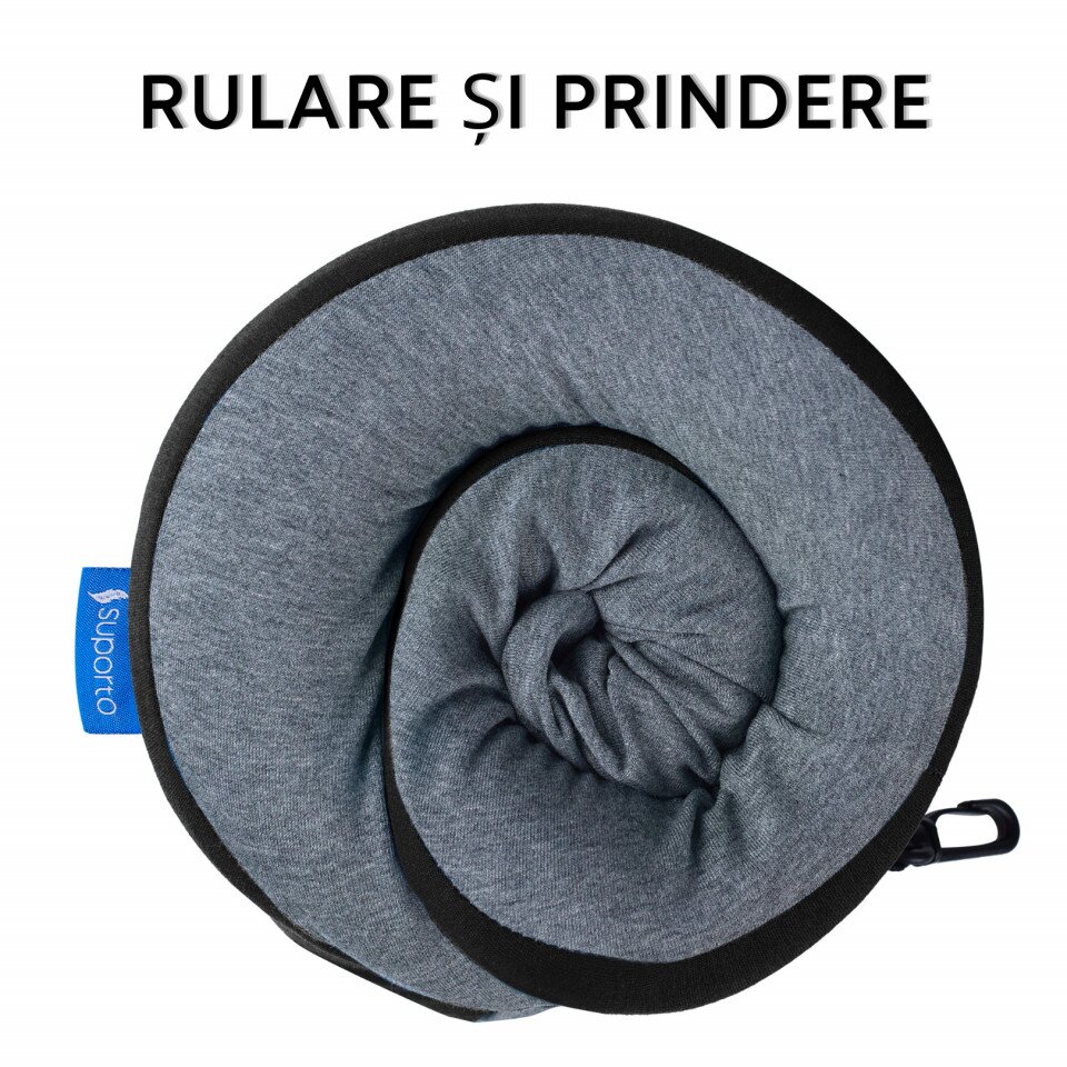 Suporto Perna de calatorie neagra Travel Companion din spuma cu memorie