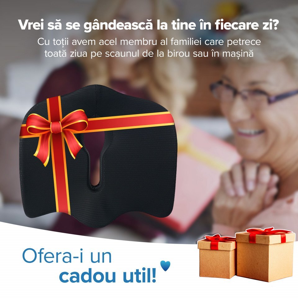 Suporto Perna ortopedica cu suport pentru coccis spuma cu memorie