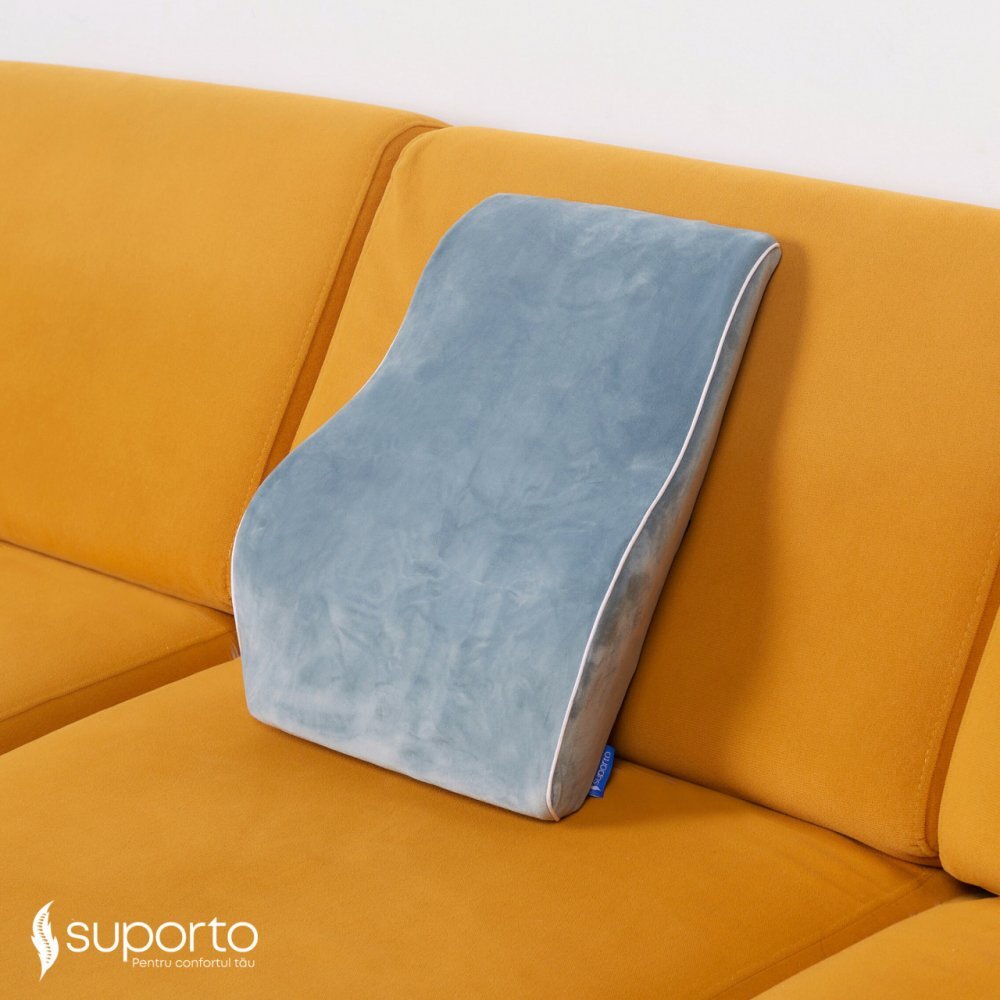 Suporto Perna ortopedica lombara completa pentru postura si dureri de spate Gri