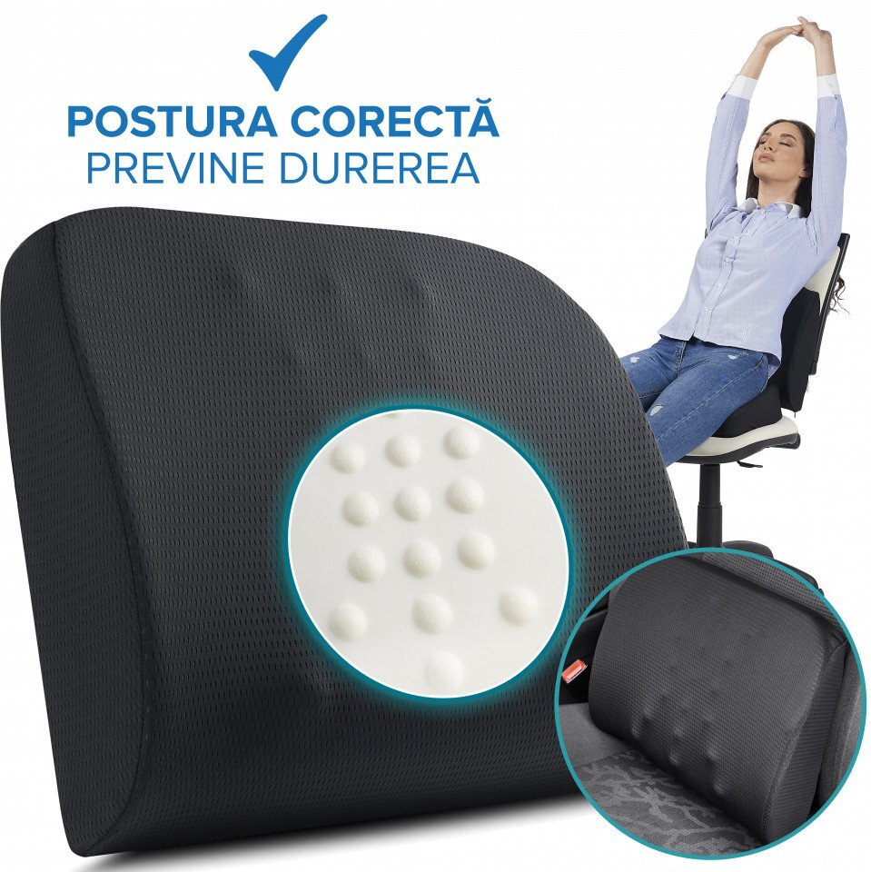 Suporto Perna ortopedica lombara lata din spuma cu memorie